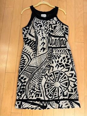 Robbie Bee 100% Cotton Abstract Print Shift Dress | Size 10